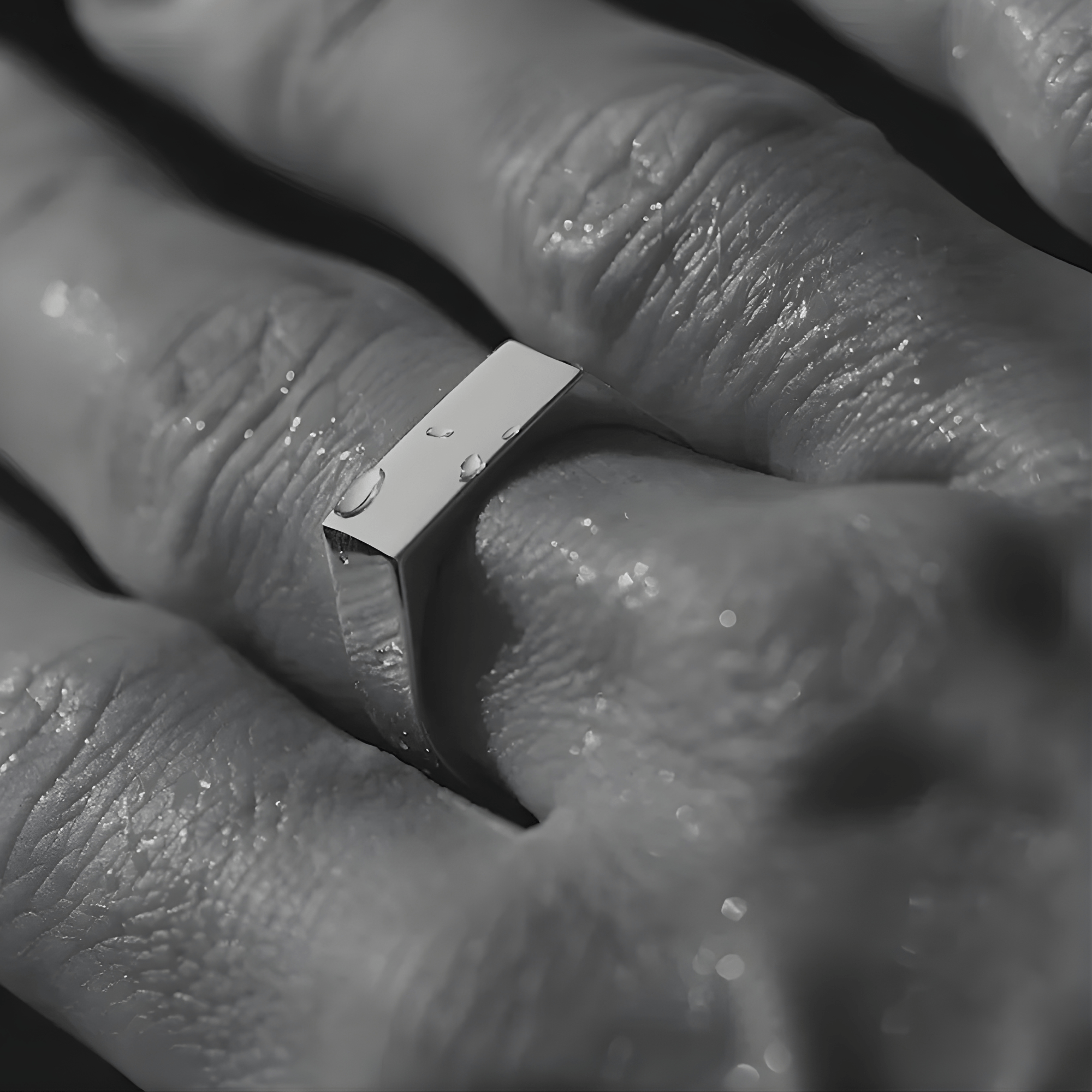 Men’s Geometric Open Ring – 18K Gold & White Gold Edition - Nikoleit