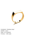 Men’s Geometric Open Ring – 18K Gold & White Gold Edition - Nikoleit
