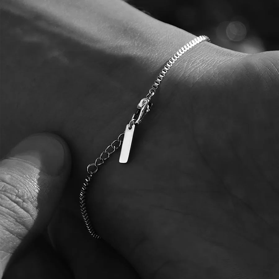 Men’s Stainless Steel Box Chain Bracelet - Nikoleit
