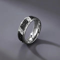 Men’s Titanium Steel Wave Pattern Ring – Symbol of Strength & Flow - Nikoleit