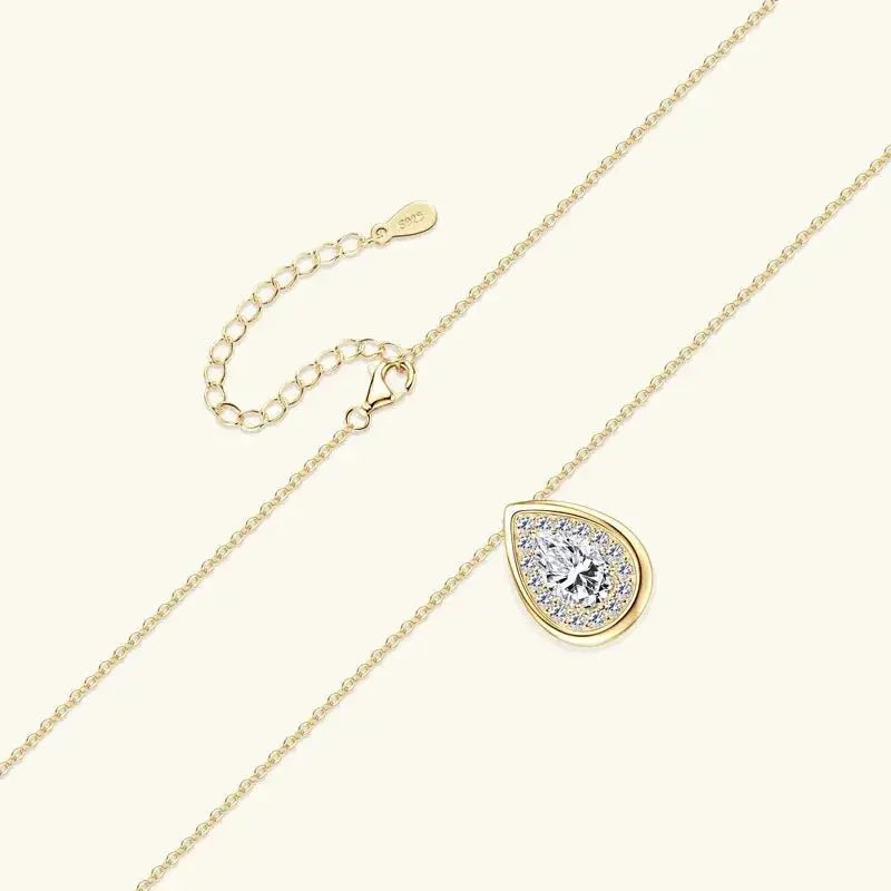 Moissanite Drop Necklace – 925 Sterling Silver, Luxury Choker - Nikoleit