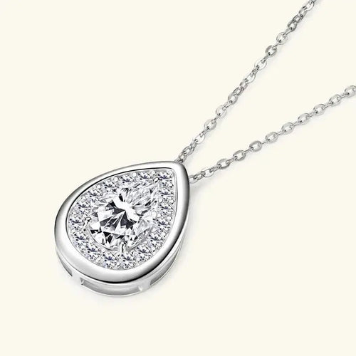 Moissanite Drop Necklace – 925 Sterling Silver, Luxury Choker - Nikoleit