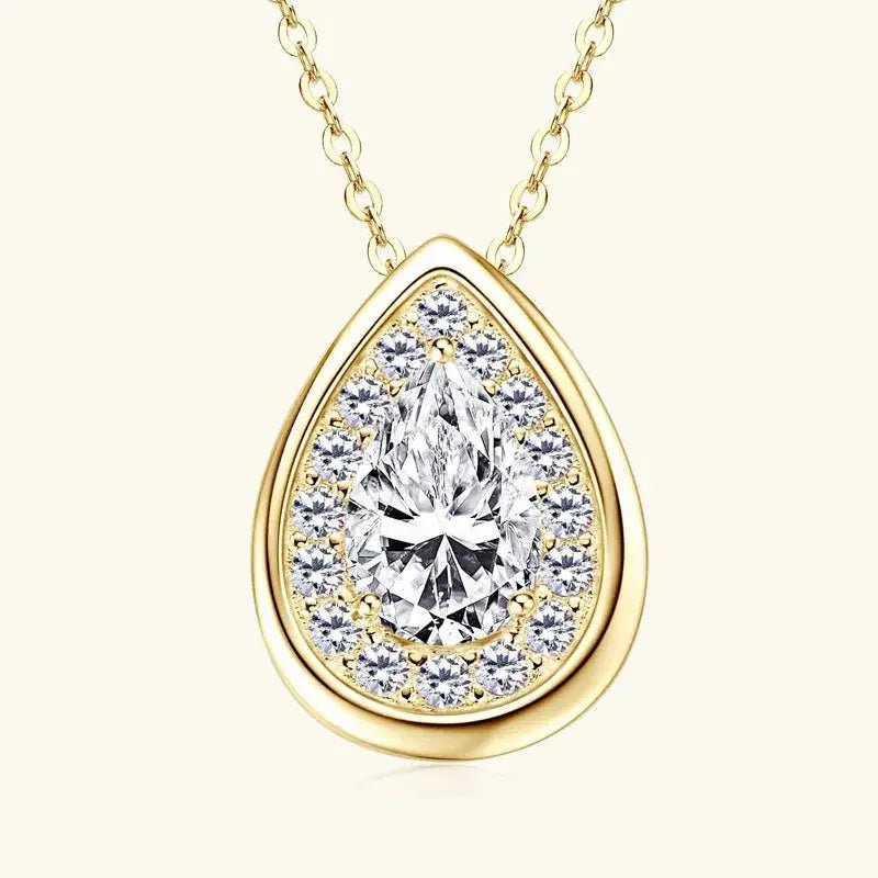 Moissanite Drop Necklace – 925 Sterling Silver, Luxury Choker - Nikoleit