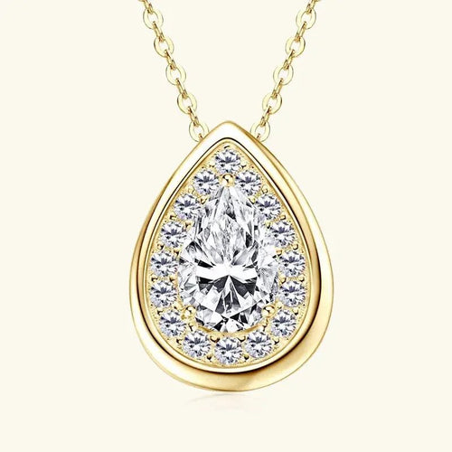 Moissanite Drop Necklace – 925 Sterling Silver, Luxury Choker - Nikoleit