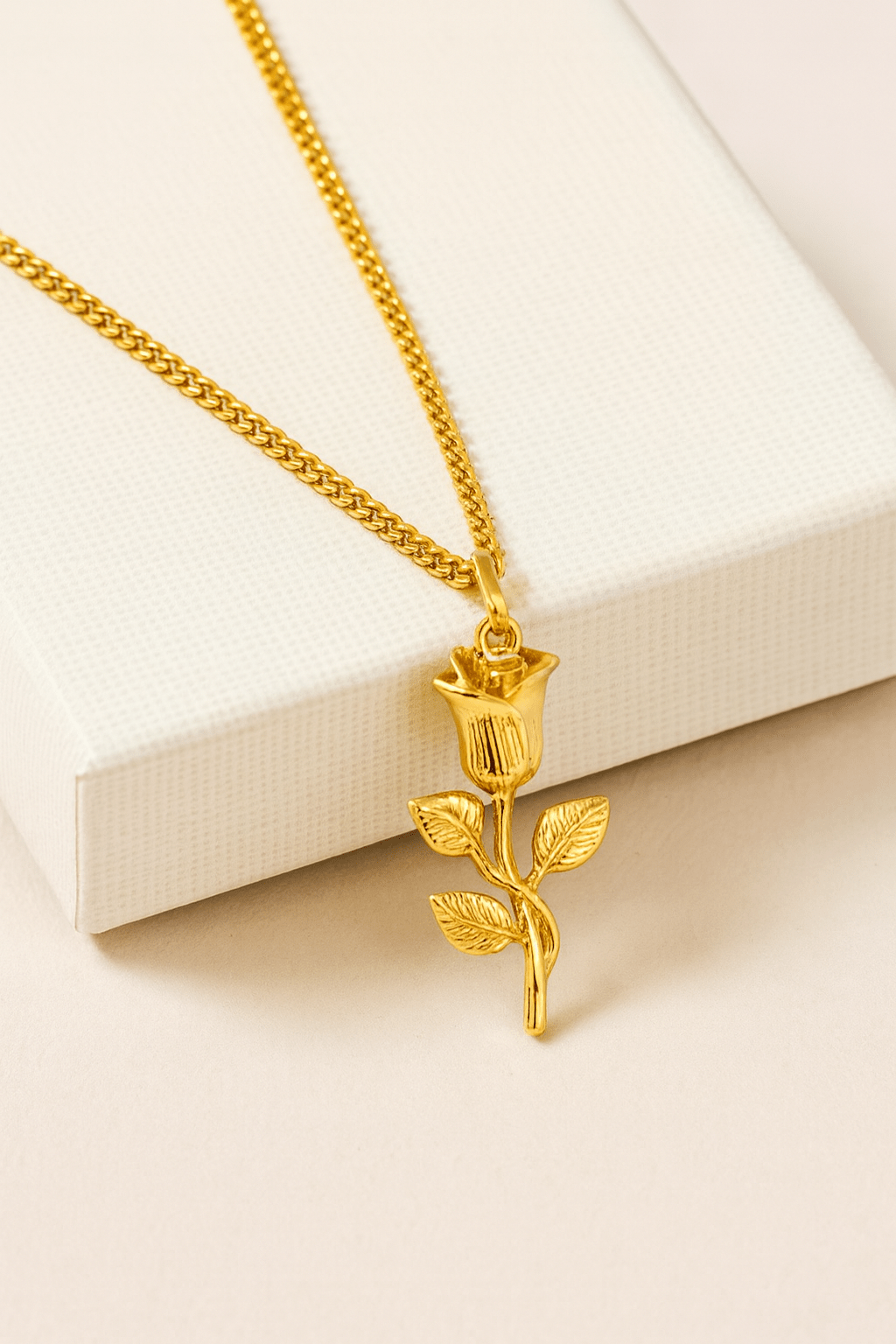 Rosarius Steel™ Rose Pendant Necklace — Cuban Chain Edition - Nikoleit