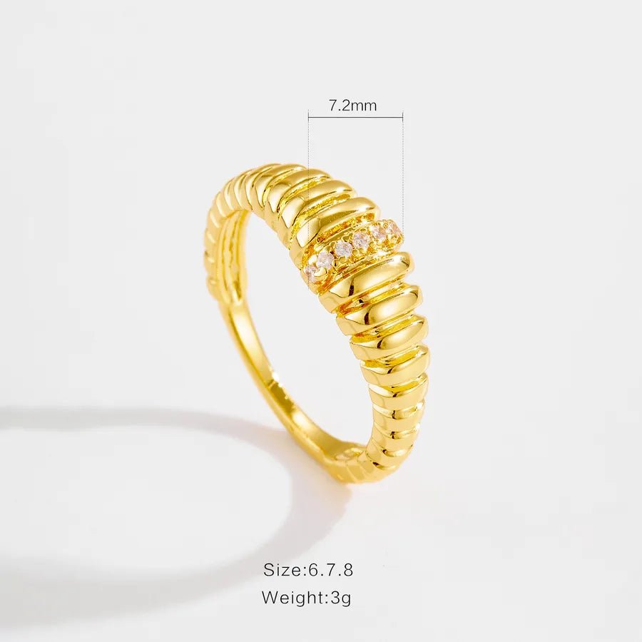 Trendy Personalized Ring Irregular Design Sensation Versatile Simple Style For Daily Wear Gold And Silver - Nikoleit