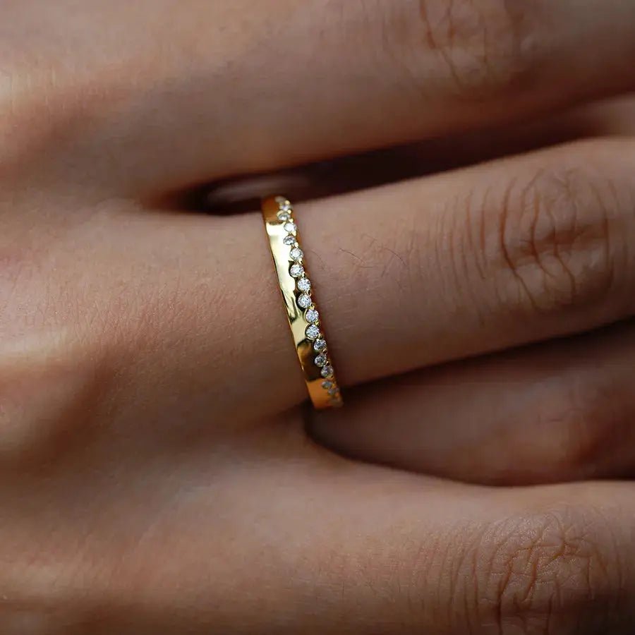 Women’s Ring – 925 Sterling Silver with Moissanite, Geometric Design - Nikoleit